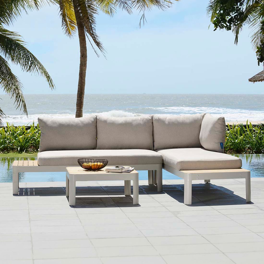 LifestyleGarden Portals Ecklounge inkl. Loungetisch Aluminium/Olefin