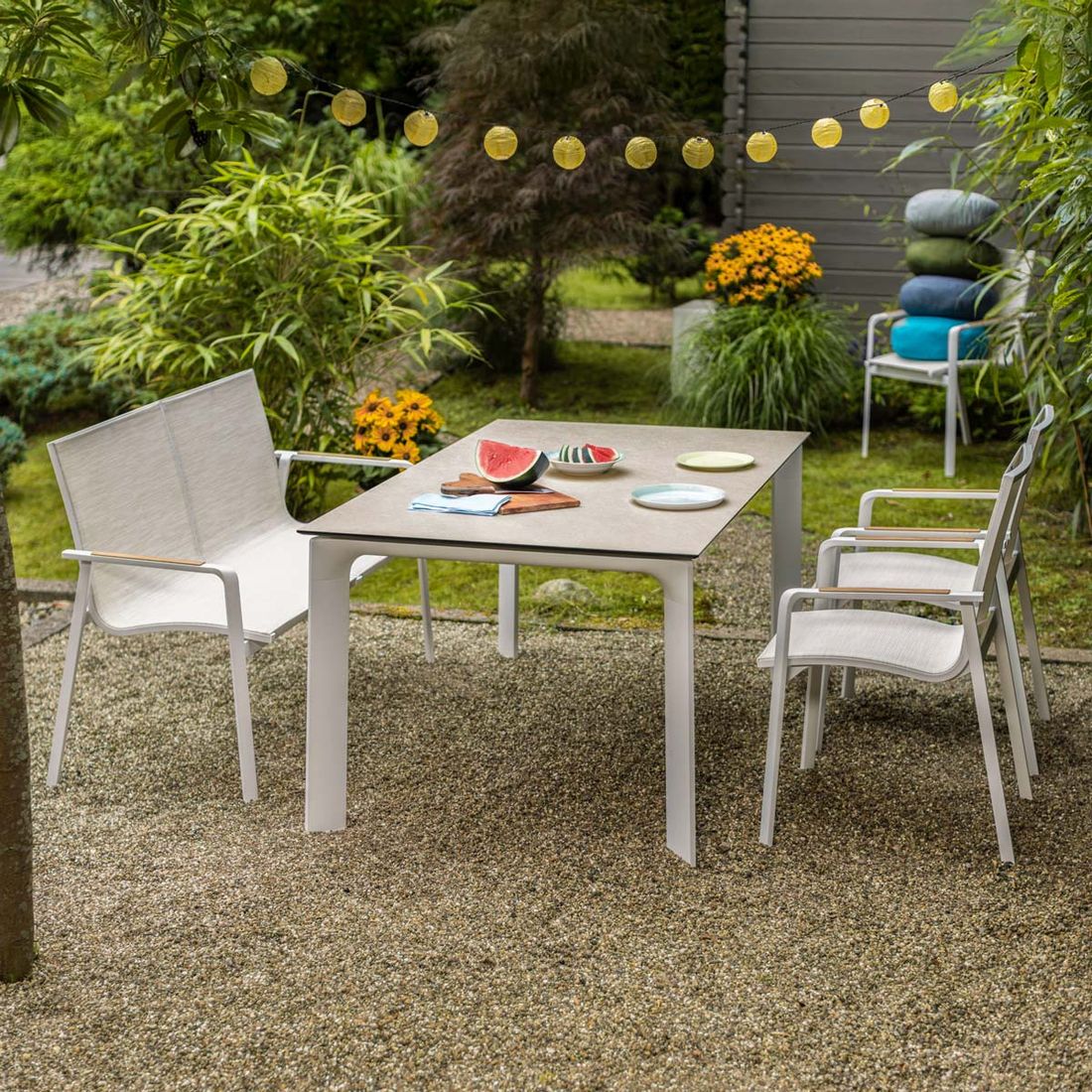 Kettler Diamond Gartenmöbel-Set M (4 Plätze) Tisch 160x95cm