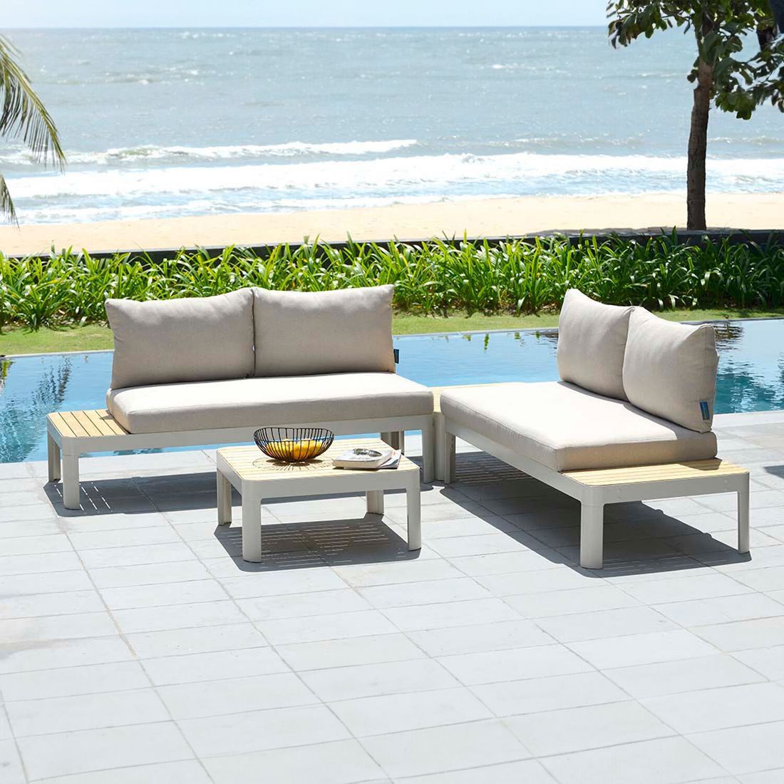 LifestyleGarden Portals Ecklounge inkl. Loungetisch Aluminium/Olefin