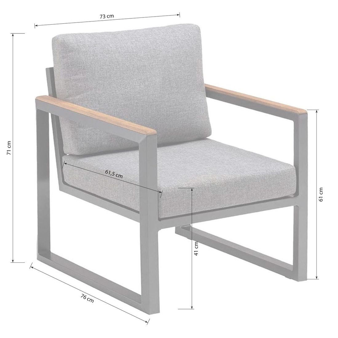 Kettler Ocean Skid Dininglounge Tisch 160x95cm Aluminium/Olefin