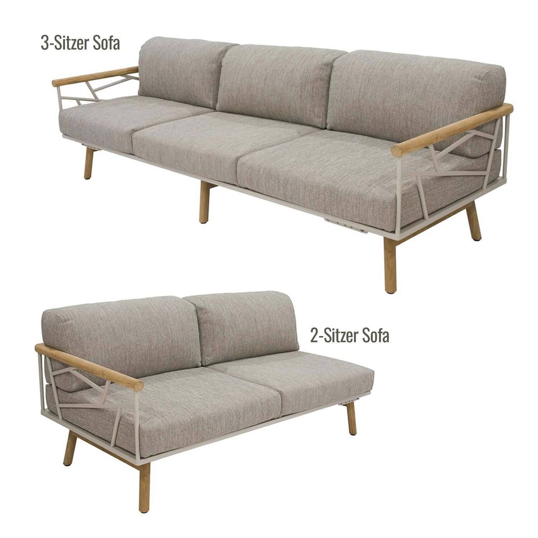 Zebra Solena Ecklounge Edelstahl/Teak/Sunproof