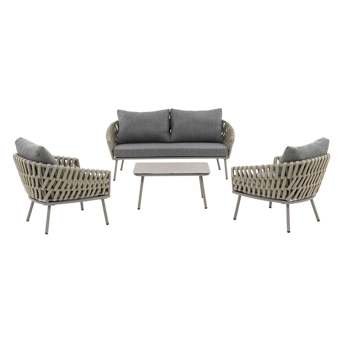 OUTLIV. Valencia Loungeset 4-tlg. Aluminium/Rope
