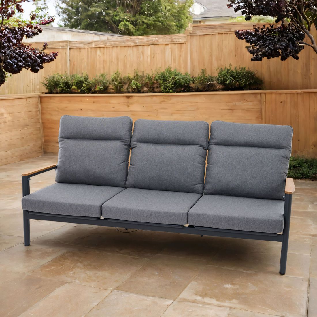 Siena Garden Cortina Gartenloungesofa verstellbar Aluminium/Rope/Kunstfaser