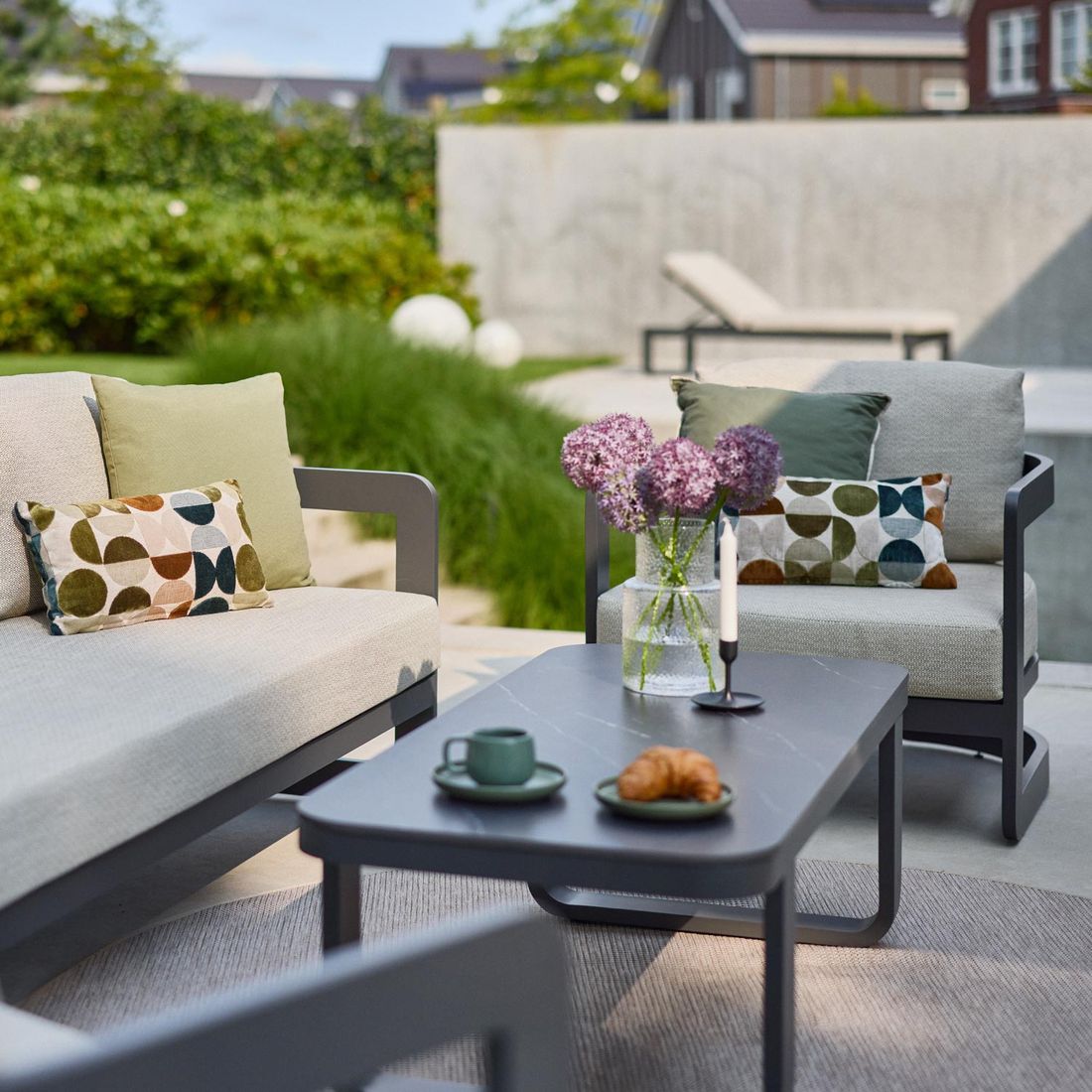 Hartman Milano Loungeset inkl. Loungetisch Aluminium/Olefin