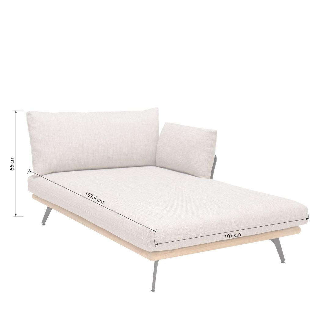 LifestyleGarden Pearl Ecklounge Aluminium/Teak/Olefin