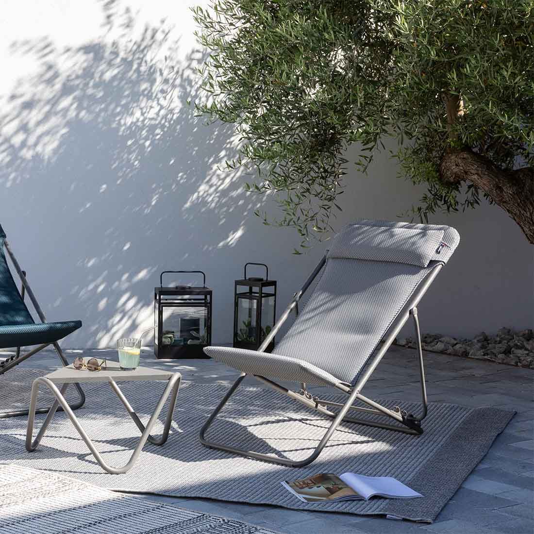 Lafuma Maxi Transat+ Liegestuhl Stahl/BeComfort