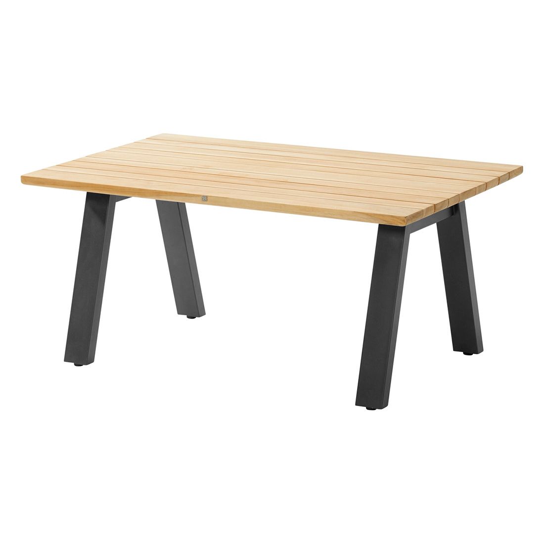 4Seasons Ambassador Kaffeetisch 120x70cm Edelstahl/Teak