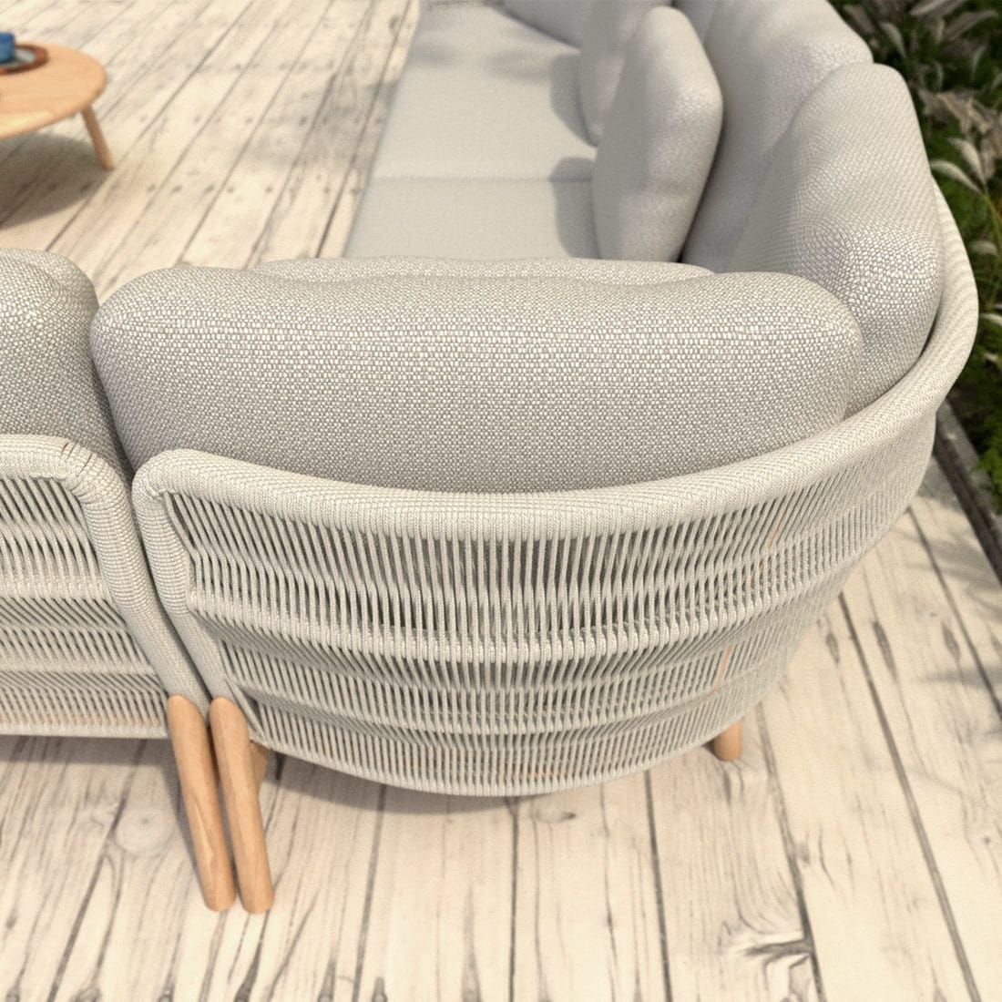 4Seasons Avalon Ecklounge 4-tlg. Teak/Rope