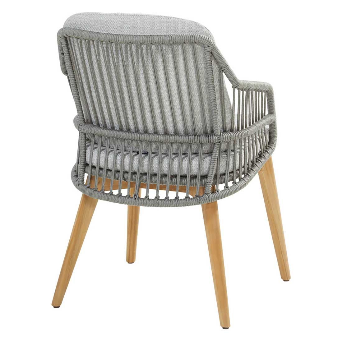 4Seasons Sempre Gartensessel Teak/Rope inkl. Kissen