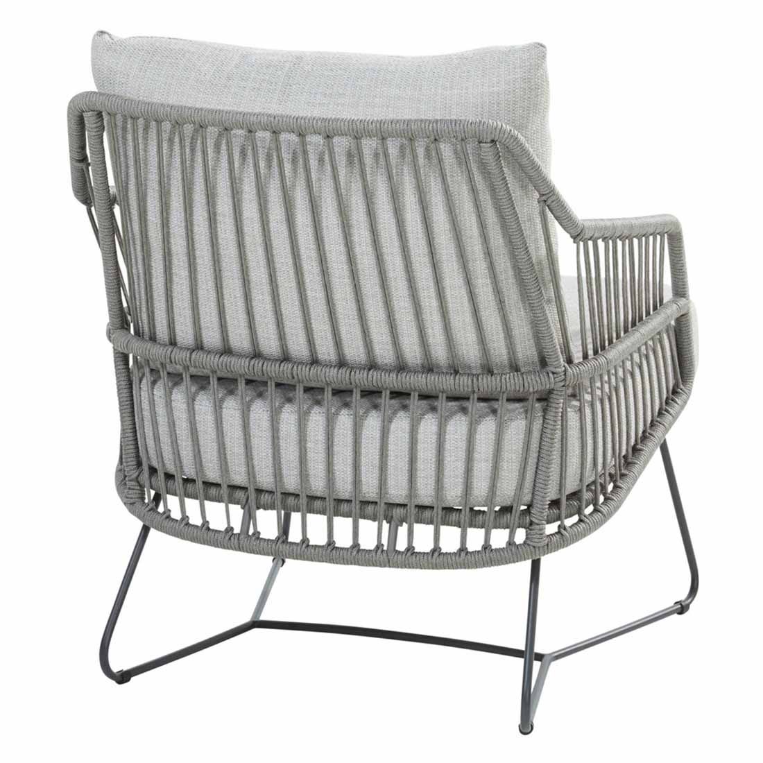 4Seasons Sempre Loungesessel Edelstahl/Rope inkl. Kissen