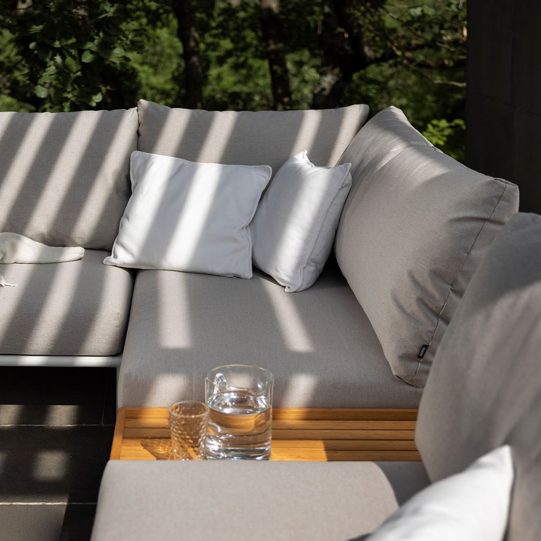 HOUE Level 2 Eck-/Endmodul Aluminium/Sunbrella