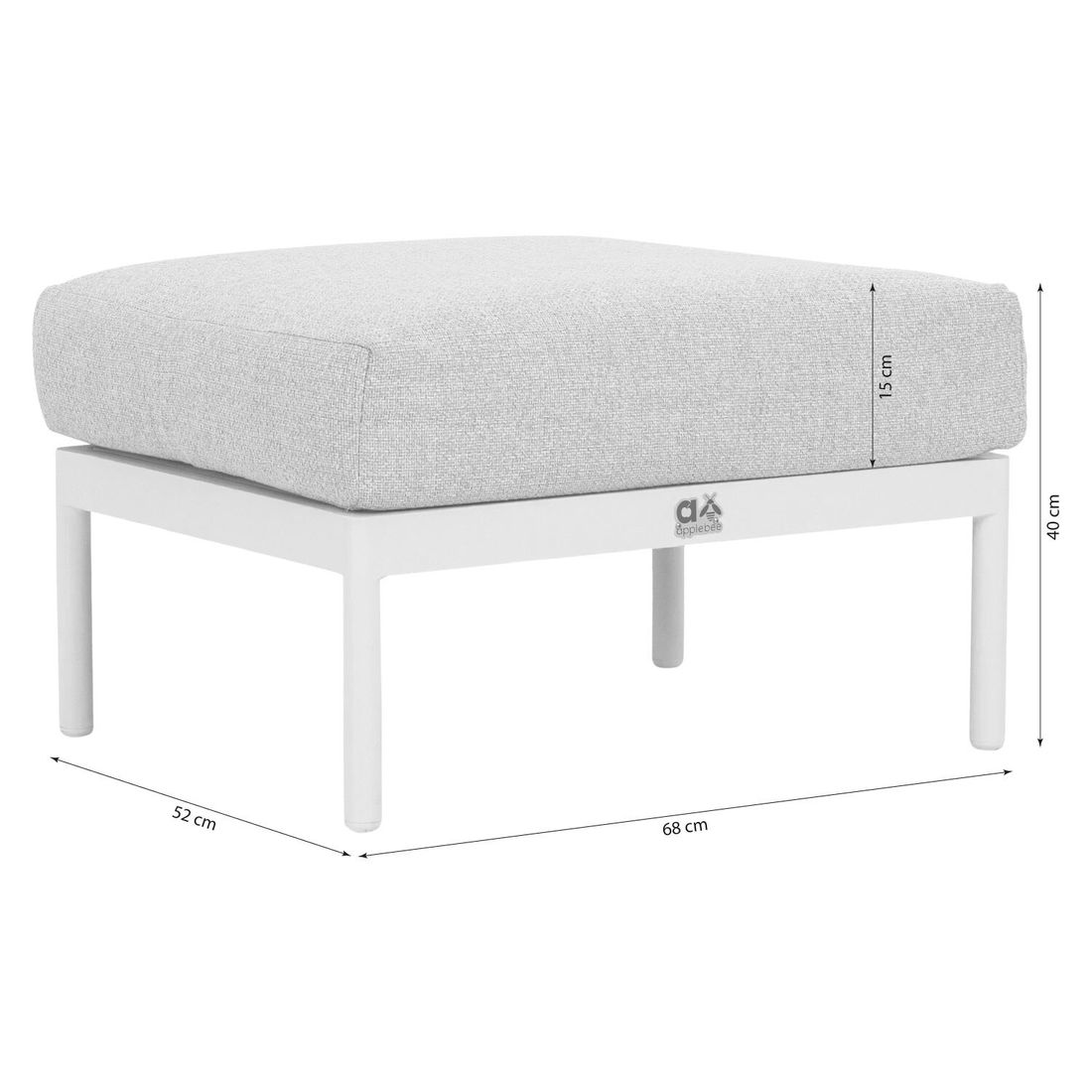 Apple Bee Condor Loungehocker Aluminium/Bee Wett