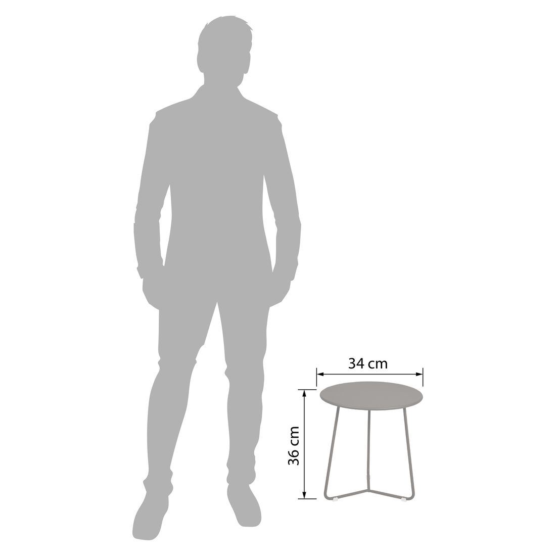 Fermob Cocotte Beistelltisch Garten Ø34cm Stahl