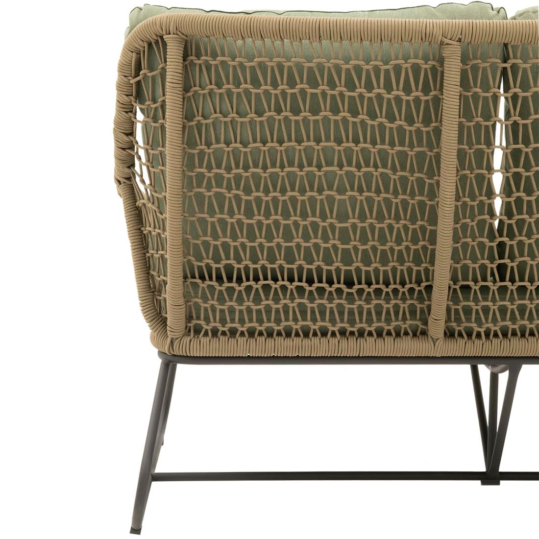 OUTLIV. Portofino Loungeset inkl. Loungetisch Stahl/Rope