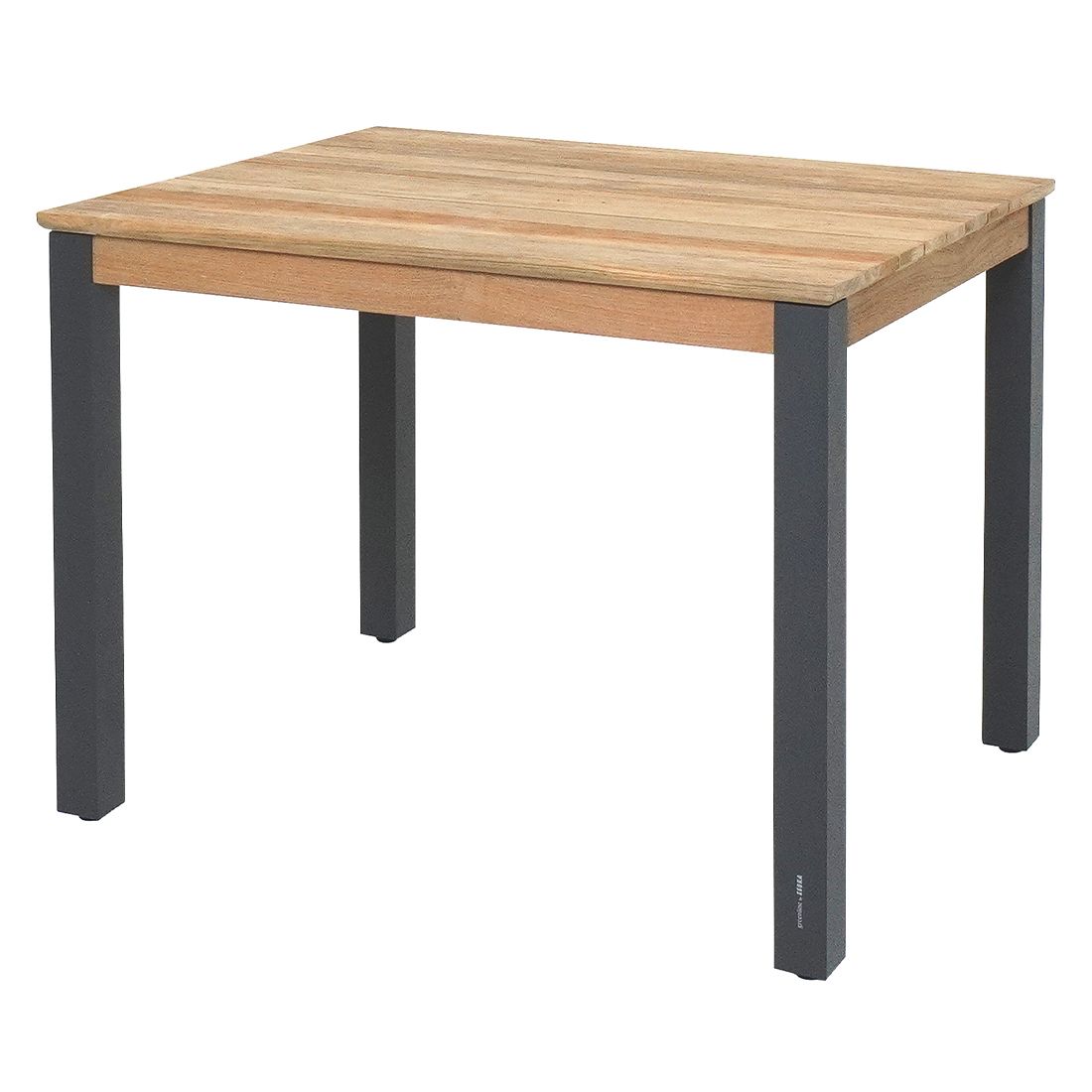 Zebra Derex Gartentisch 80x100cm Aluminium/Teak recycelt