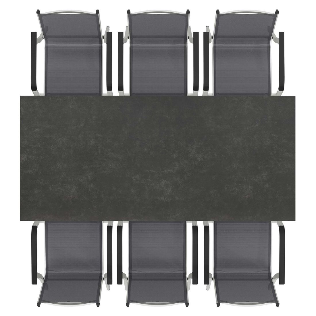Kettler Basic Plus Gartenmöbel-Set L (6 Plätze) Tisch 220x100cm