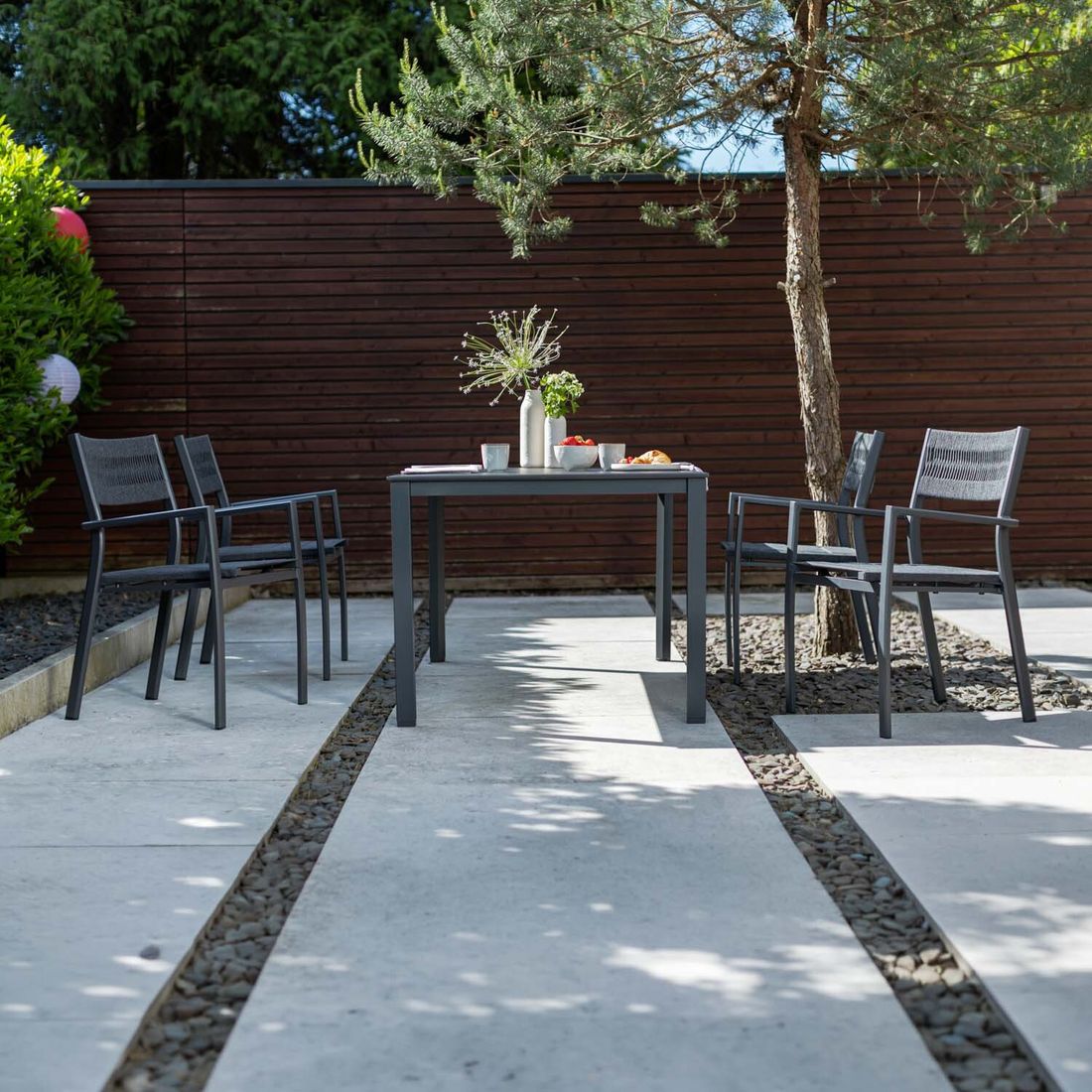Kettler Lugano Gartenmöbel-Set M (4 Plätze) Tisch 160x95cm