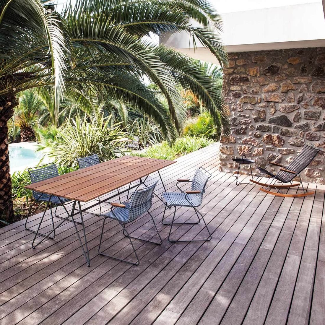 HOUE Sketch Gartentisch Stahl/Bambus