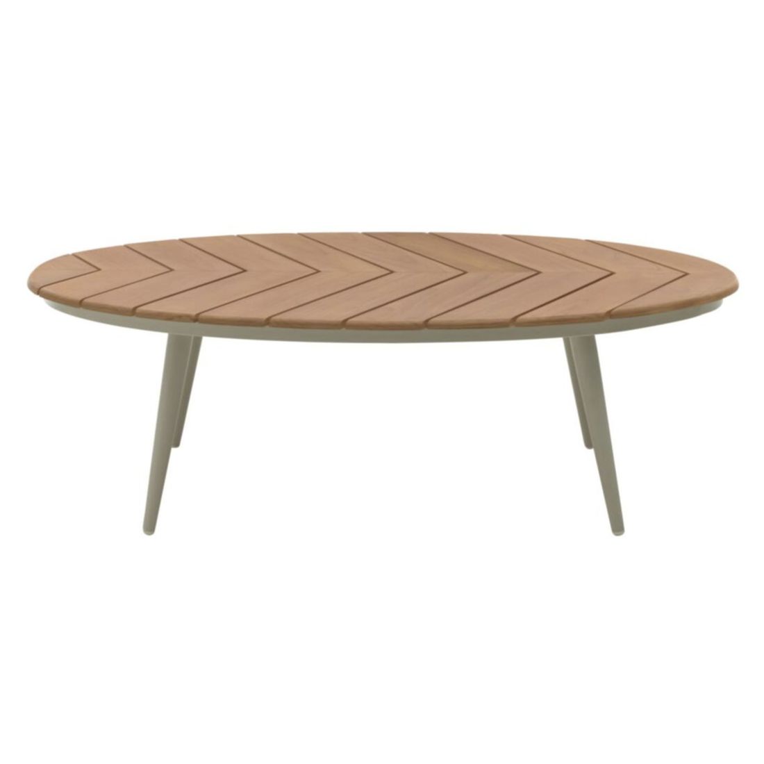 Interliving 7015 Loungetisch 110x69cm Aluminium/Teak