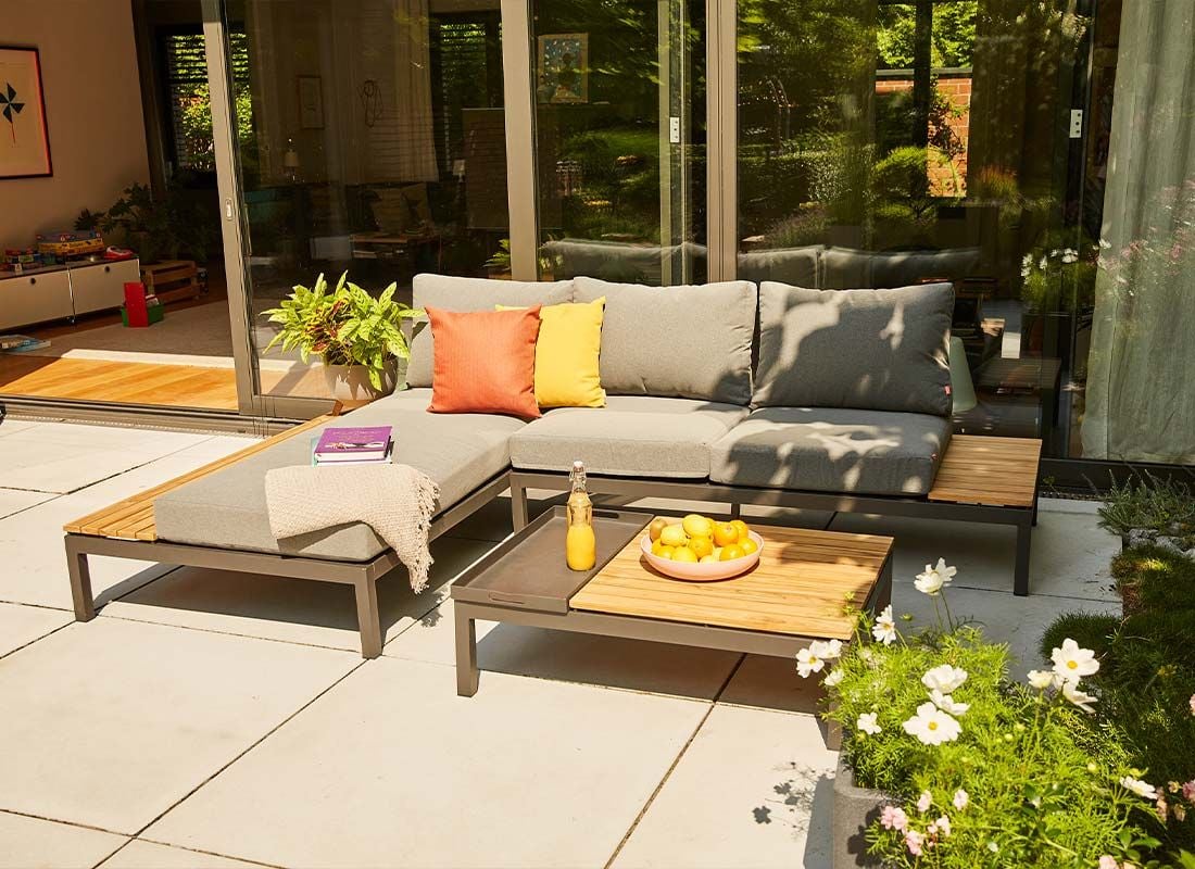 Siena Garden Alvida Loungetisch 102x73,5cm Aluminium/Teak