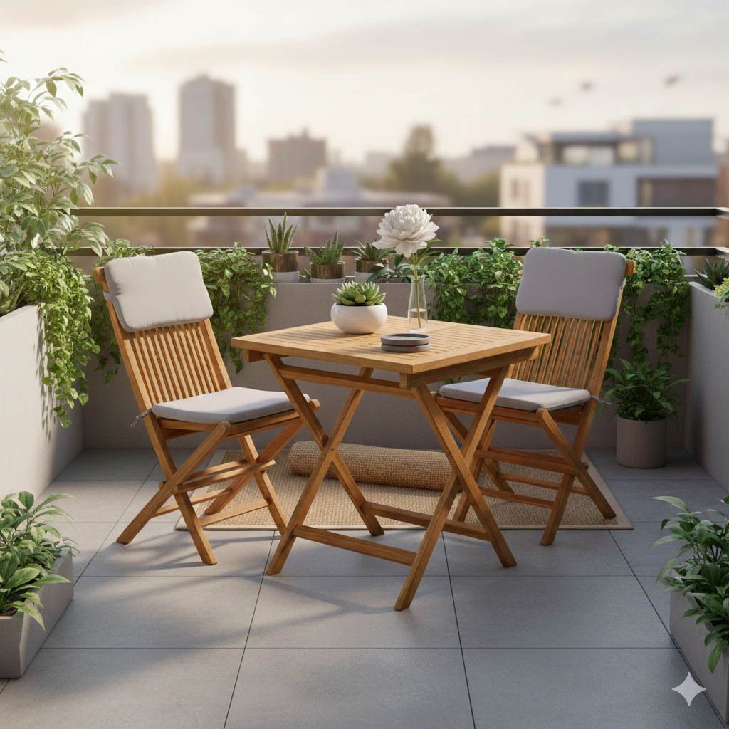 OUTLIV. Bristol Gartenmöbel-Set S (2 Plätze) Tisch 70x70cm