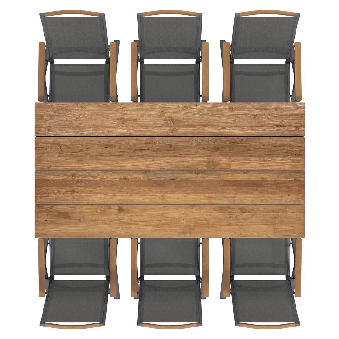 OUTLIV. Jacob Gartenmöbel-Set L verstellbar (6 Plätze) Tisch 200x100cm