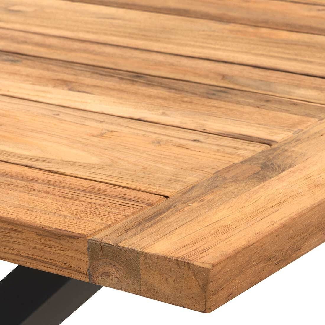 OUTLIV. Gartentisch 200x100cm Stahl/Teak recycelt