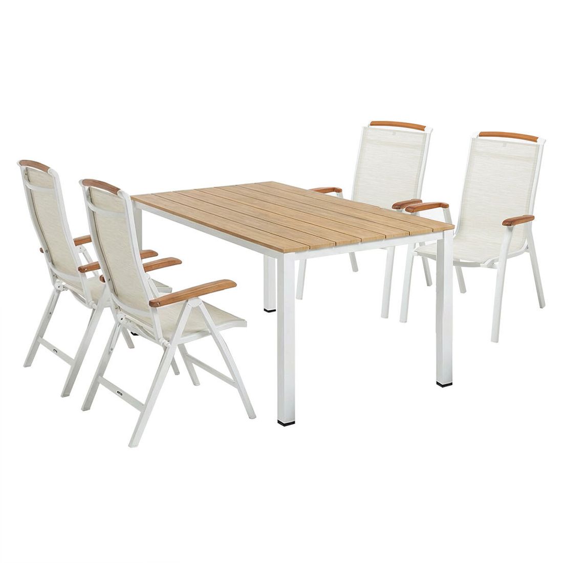 Kettler Memphis Gartenmöbel-Set M (4 Plätze) Tisch 160x95cm