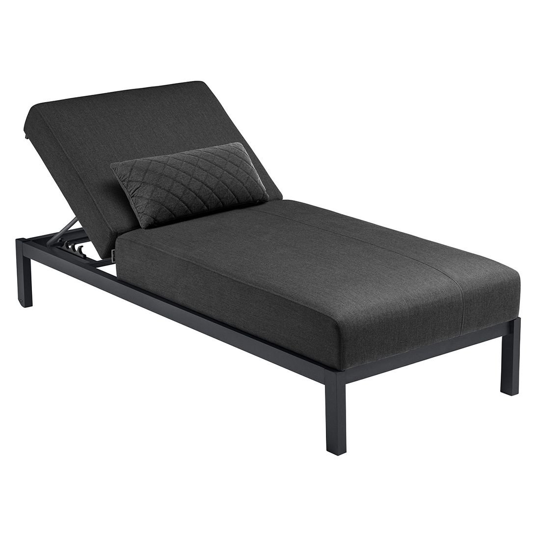 Kettler Pure Silver-Line Gartenliege verstellbar Aluminium/Sunbrella