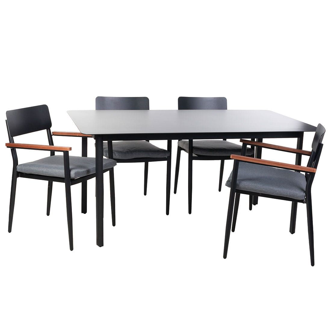 OUTLIV. Lorenzo Gartenmöbel-Set M (4 Plätze) Tisch 160x90cm