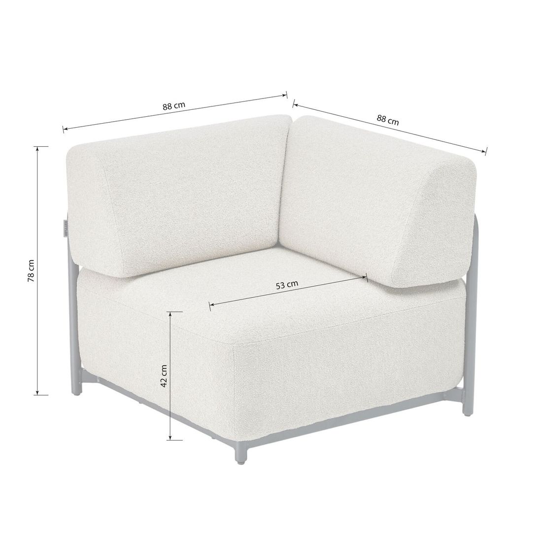 Kettler Tribe Eck-/Endmodul Aluminium/Polyester