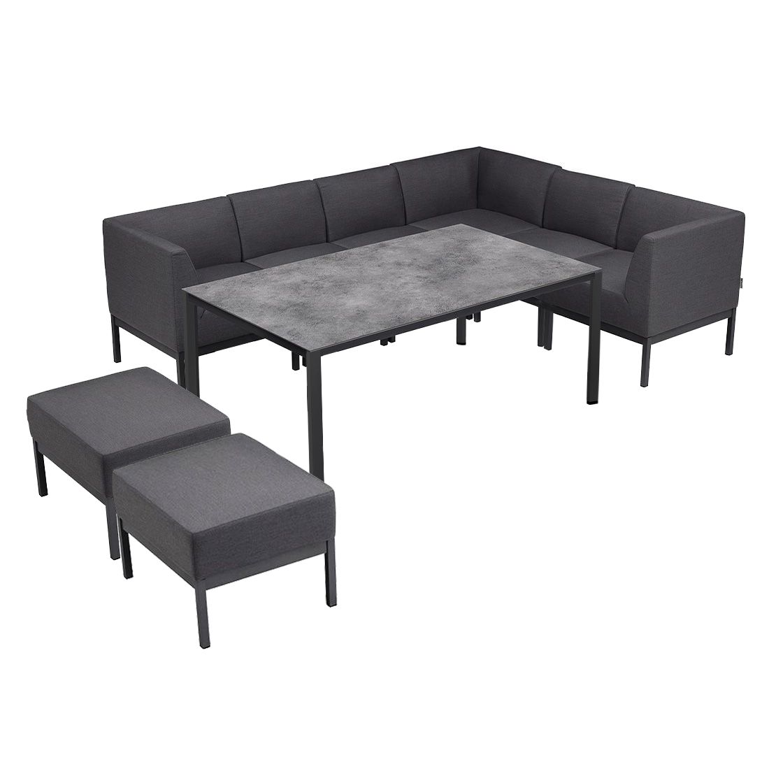 Kettler Pure Dininglounge Aluminium/Sunbrella
