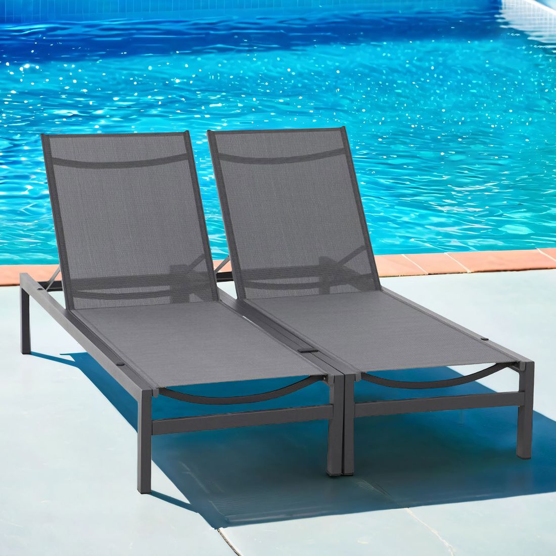 Siena Garden Rimini Doppelliege verstellbar Aluminium/Ranotex