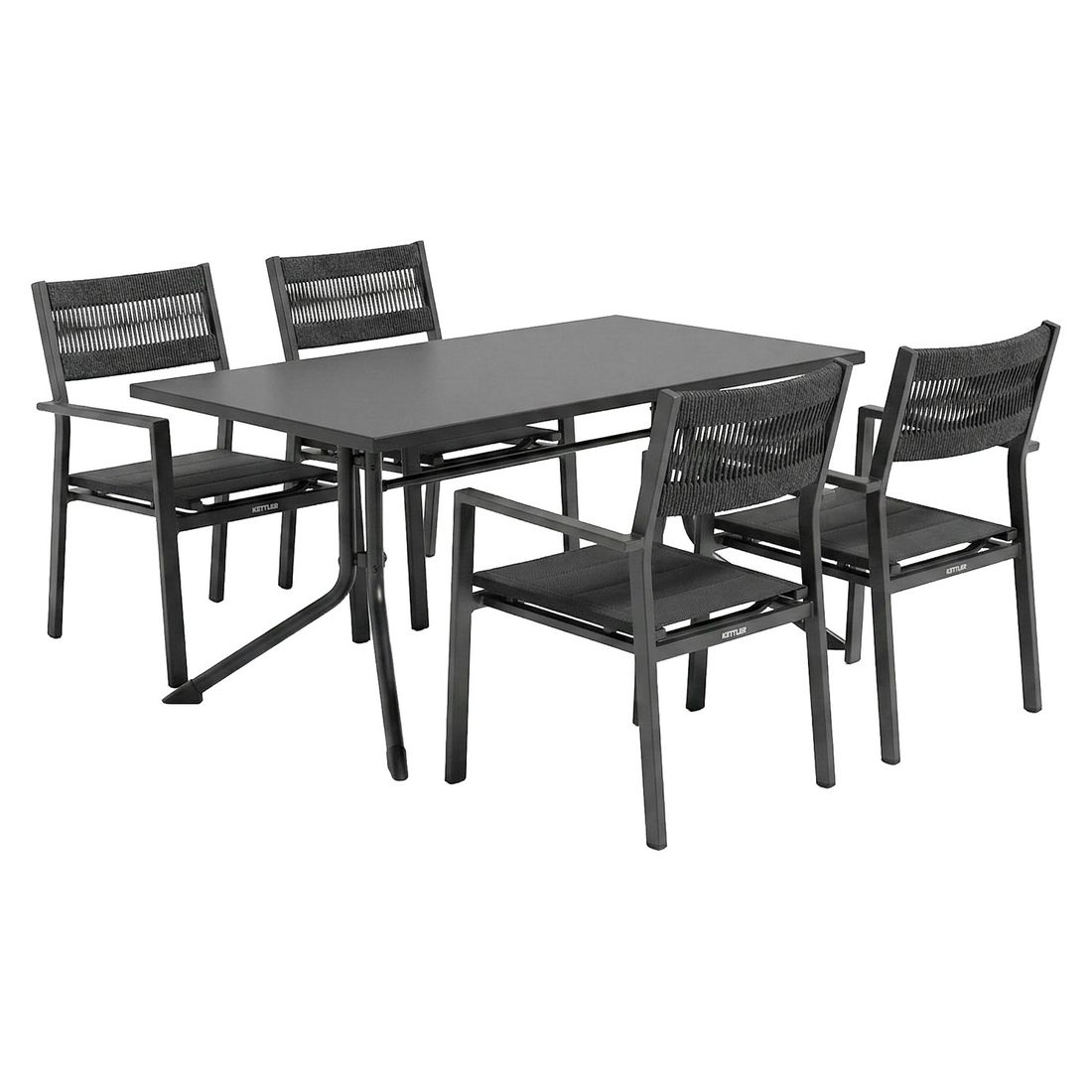 Kettler Lugano Gartenmöbel-Set M (4 Plätze) Tisch 160x95cm