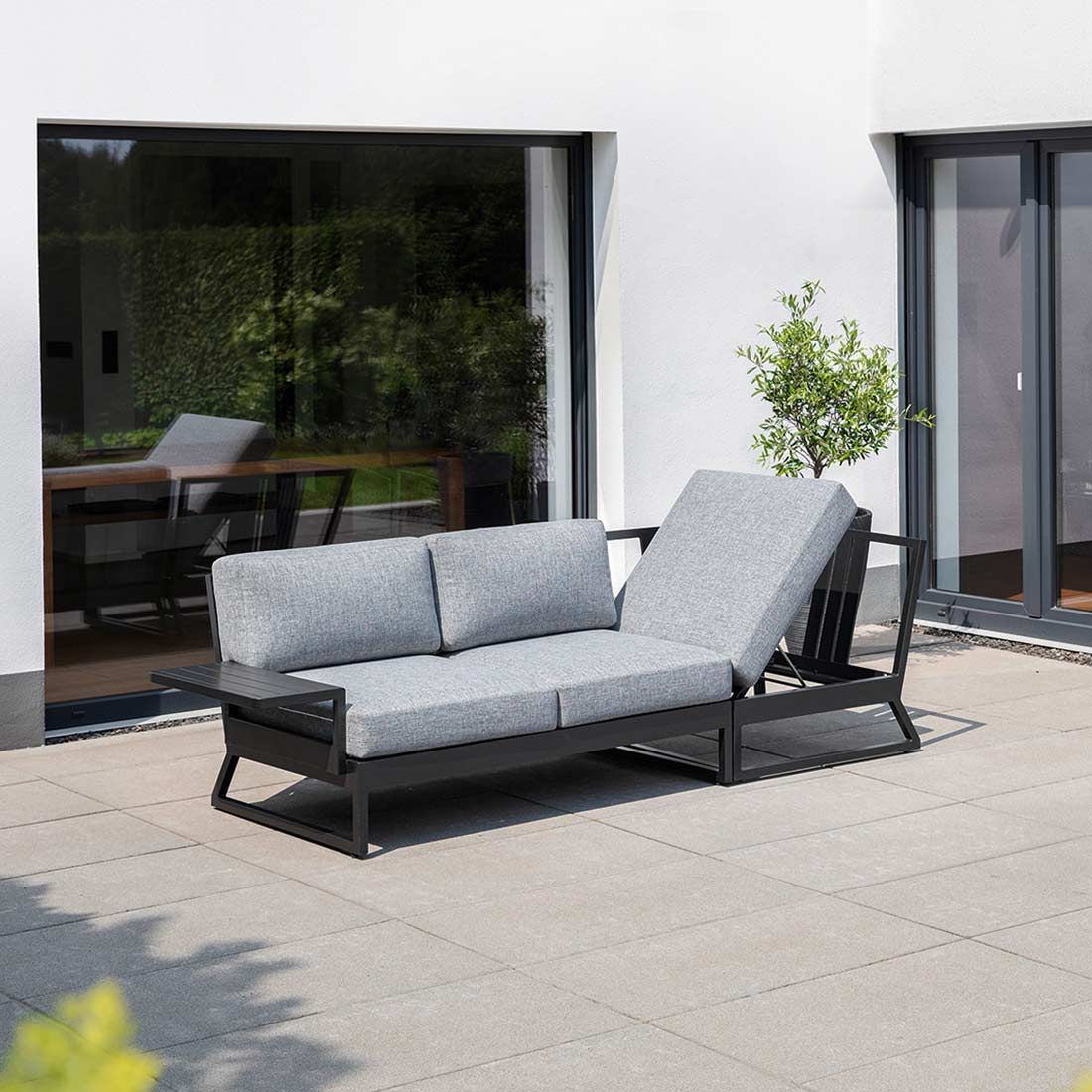 Kettler Ocean Skid Platform Gartenloungesofa verstellbar Aluminium/Olefin