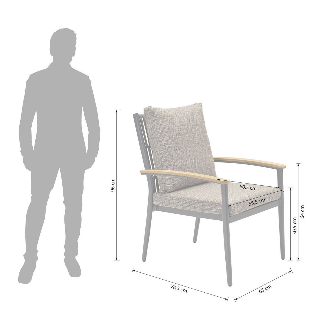 LC Garden Avento Gartenmöbel-Set Tisch 160/210x100cm
