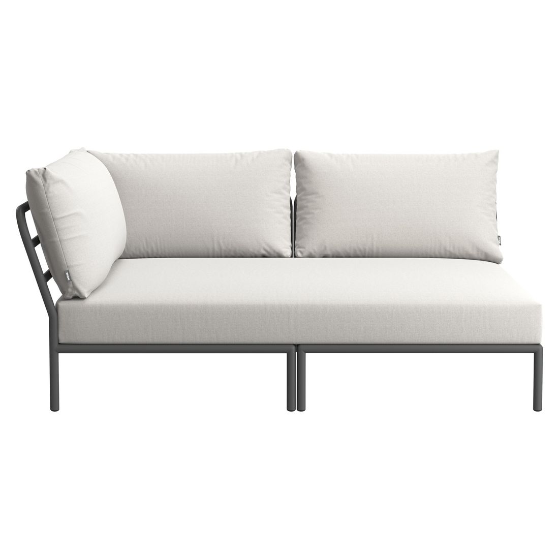 Houe Level 2 Cozy Eck-/Endmodul Aluminium/Sunbrella