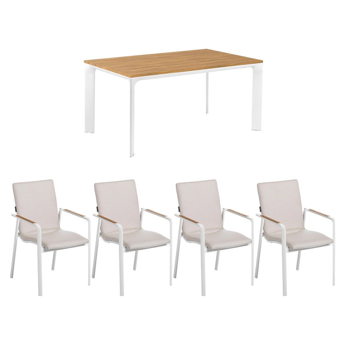 Kettler Diamond Gartenmöbel-Set M (4 Plätze) Tisch 160x95cm