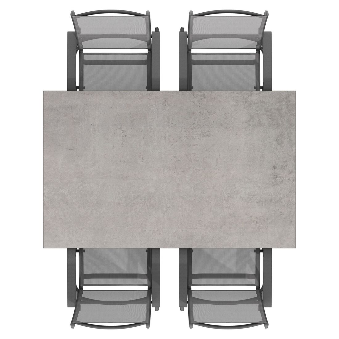 Kettler Basic Plus Gartenmöbel-Set mit OUTLIV. Tisch Aluminium/Dekton