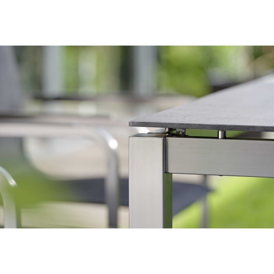 Stern Gartentisch-Gestell 90x90cm Edelstahl Vierkantrohr