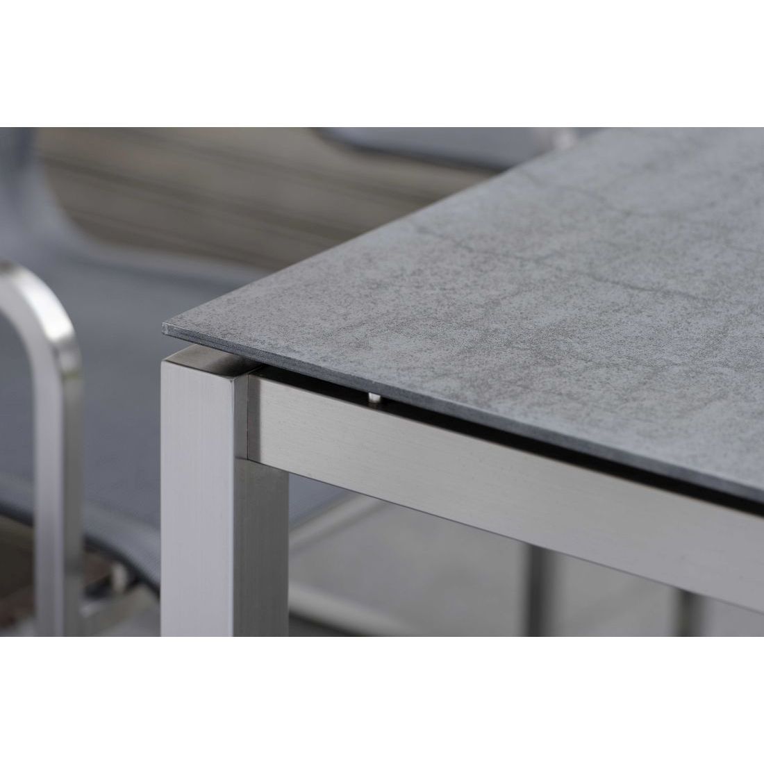 Stern Gartentisch-Gestell 90x90cm Edelstahl Vierkantrohr