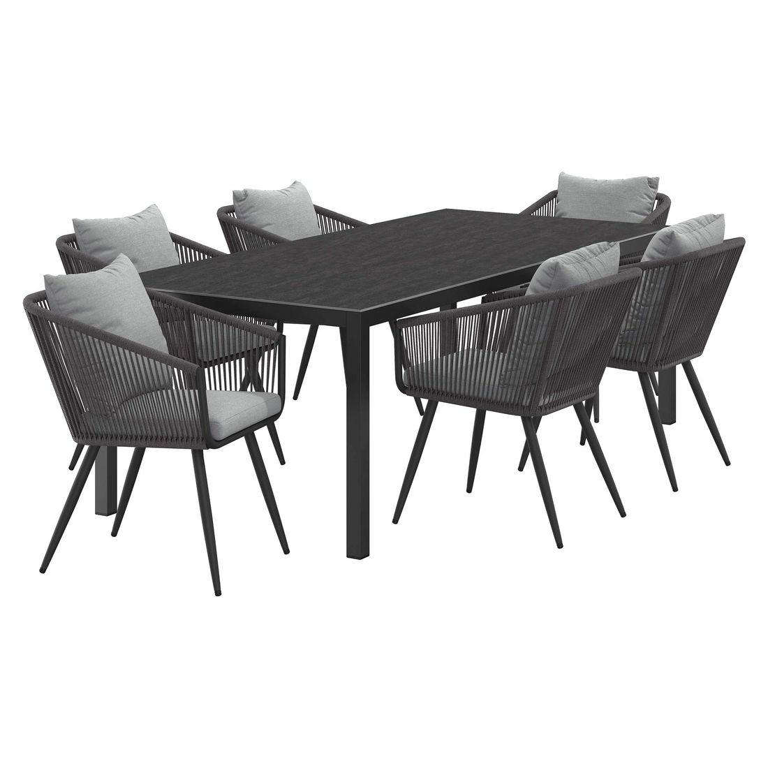 OUTLIV. Alex Gartenmöbel-Set L (6 Plätze) Tisch 220x100cm