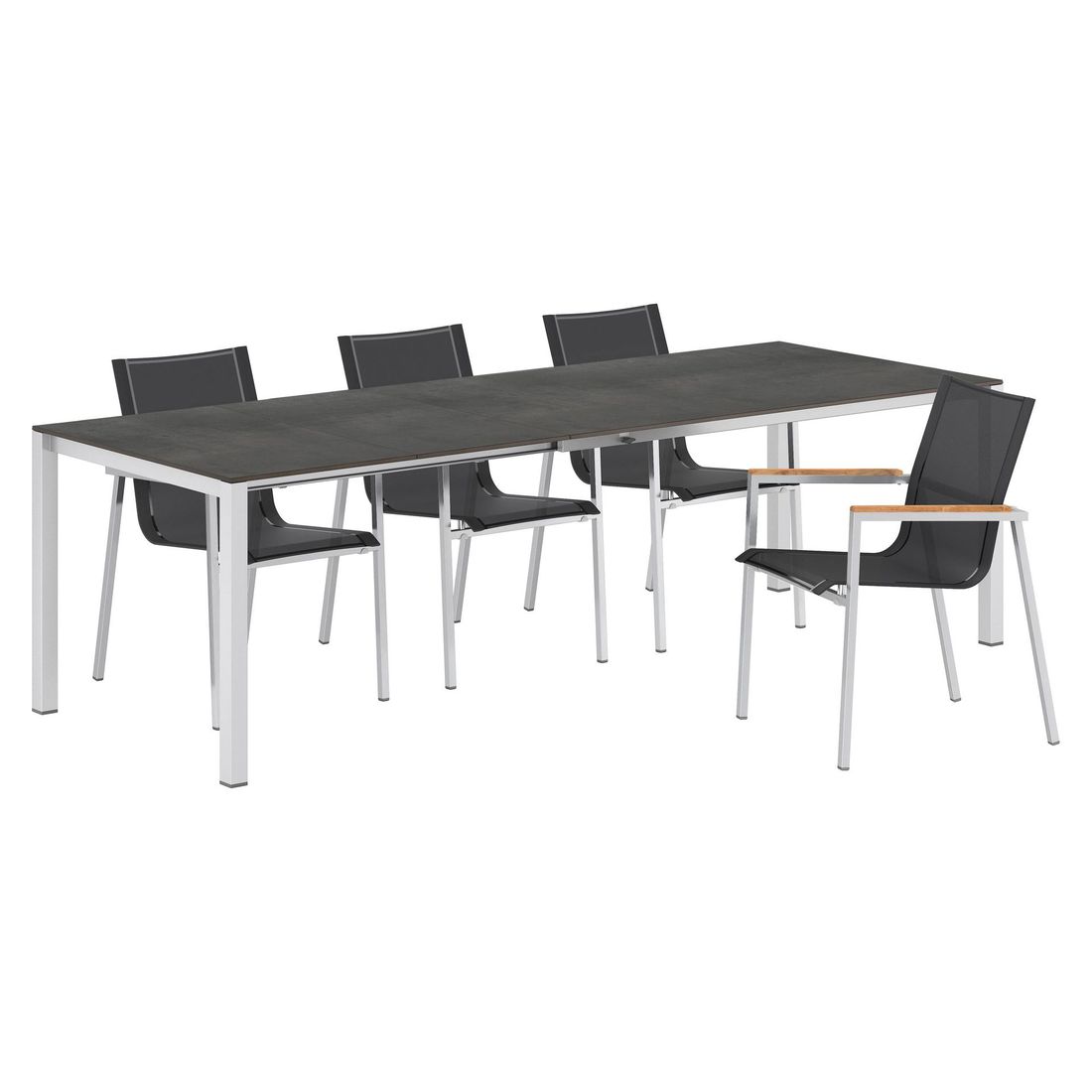 OUTLIV. Rimini Gartenmöbel-Set 5-tlg. Tisch 160/217/267x92cm