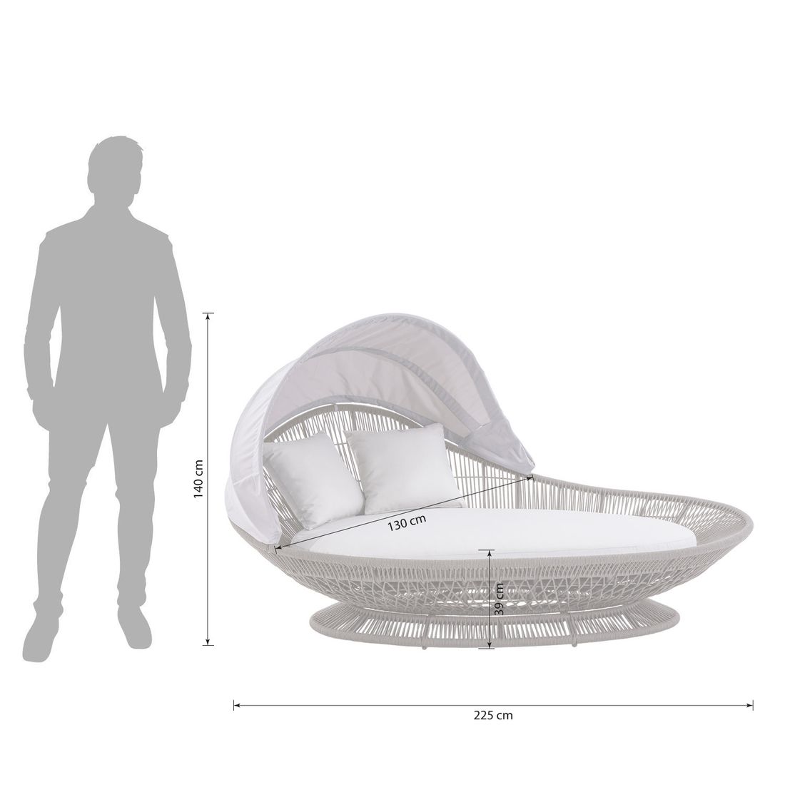 Domus Ventures Cordoba Sonneninsel Aluminium/Rope/Olefin
