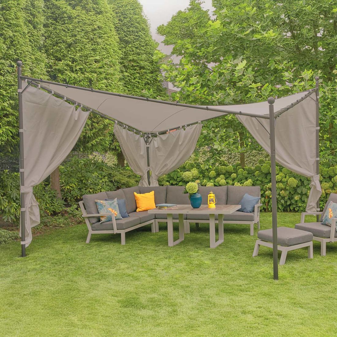 Siena Garden Berlino Seitenteile zu Gartenpergola Berlino 300x300cm Polyester