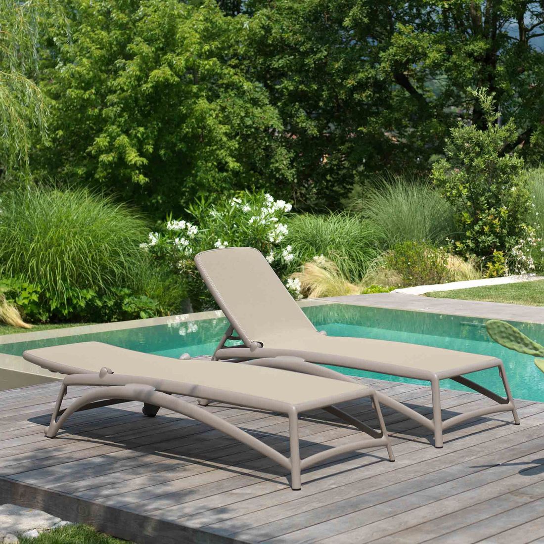 Nardi Atlantico Gartenliege verstellbar Kunststoff/Textilene