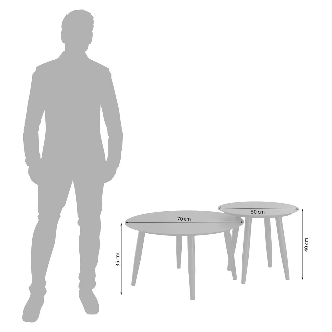 OUTLIV. Alex Loungetisch 2-tlg. Aluminium