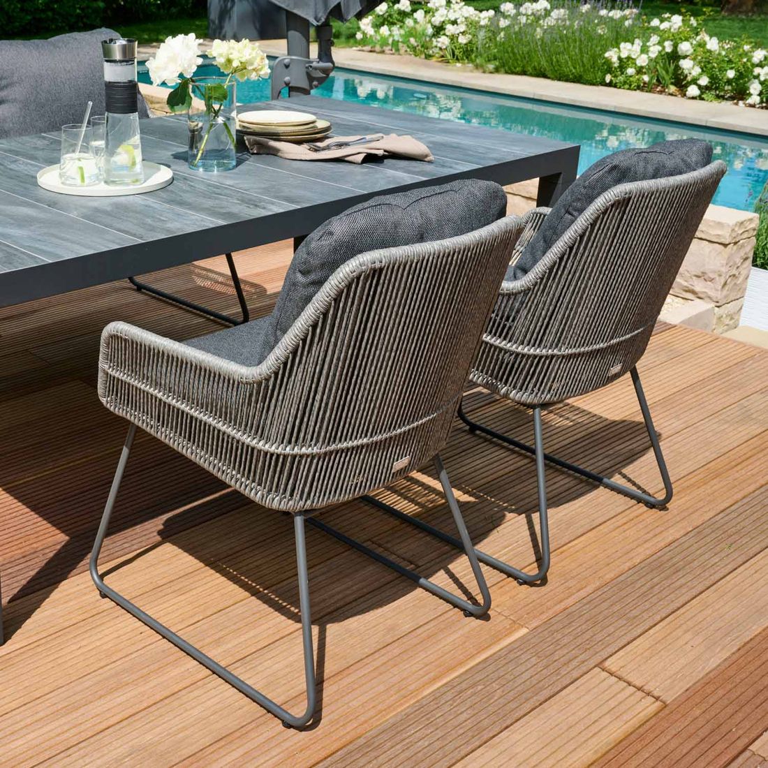 Siena Garden Kansas Gartensessel Aluminium/Geflecht