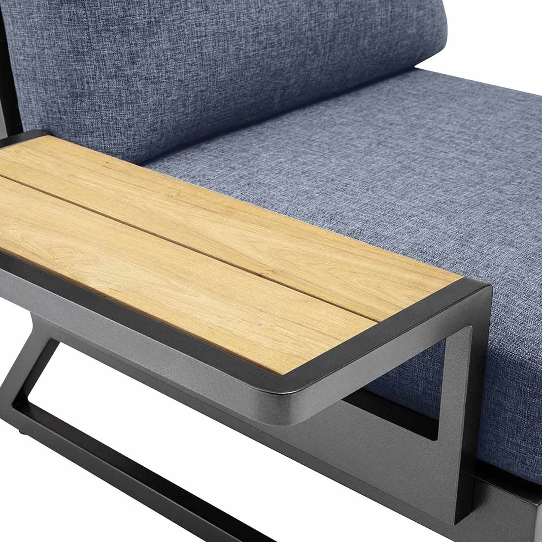 Kettler Ocean Skid Platform Loungebank Aluminium/Agora
