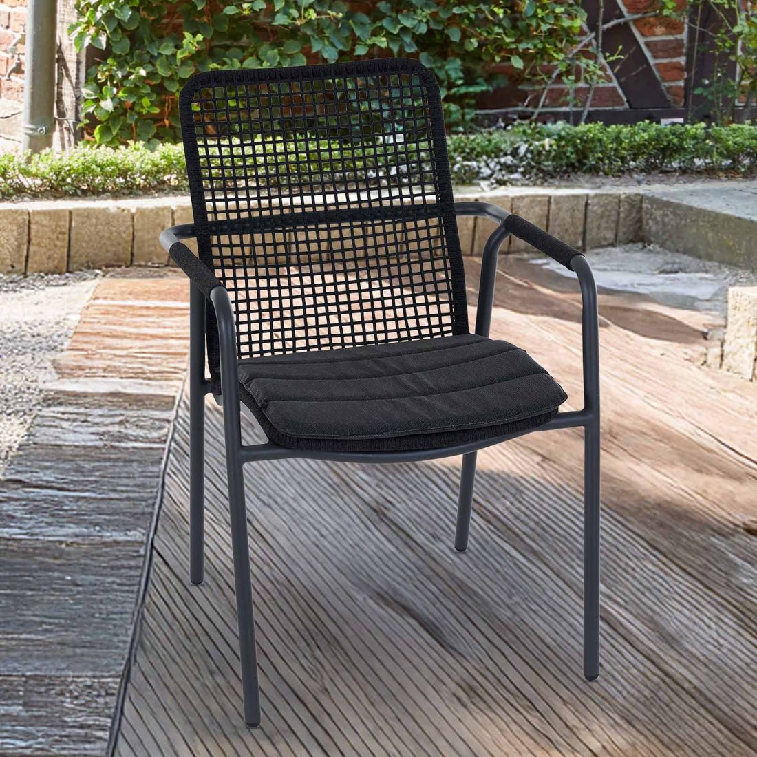 Siena Garden Repton Stapelsessel Aluminium/Rope